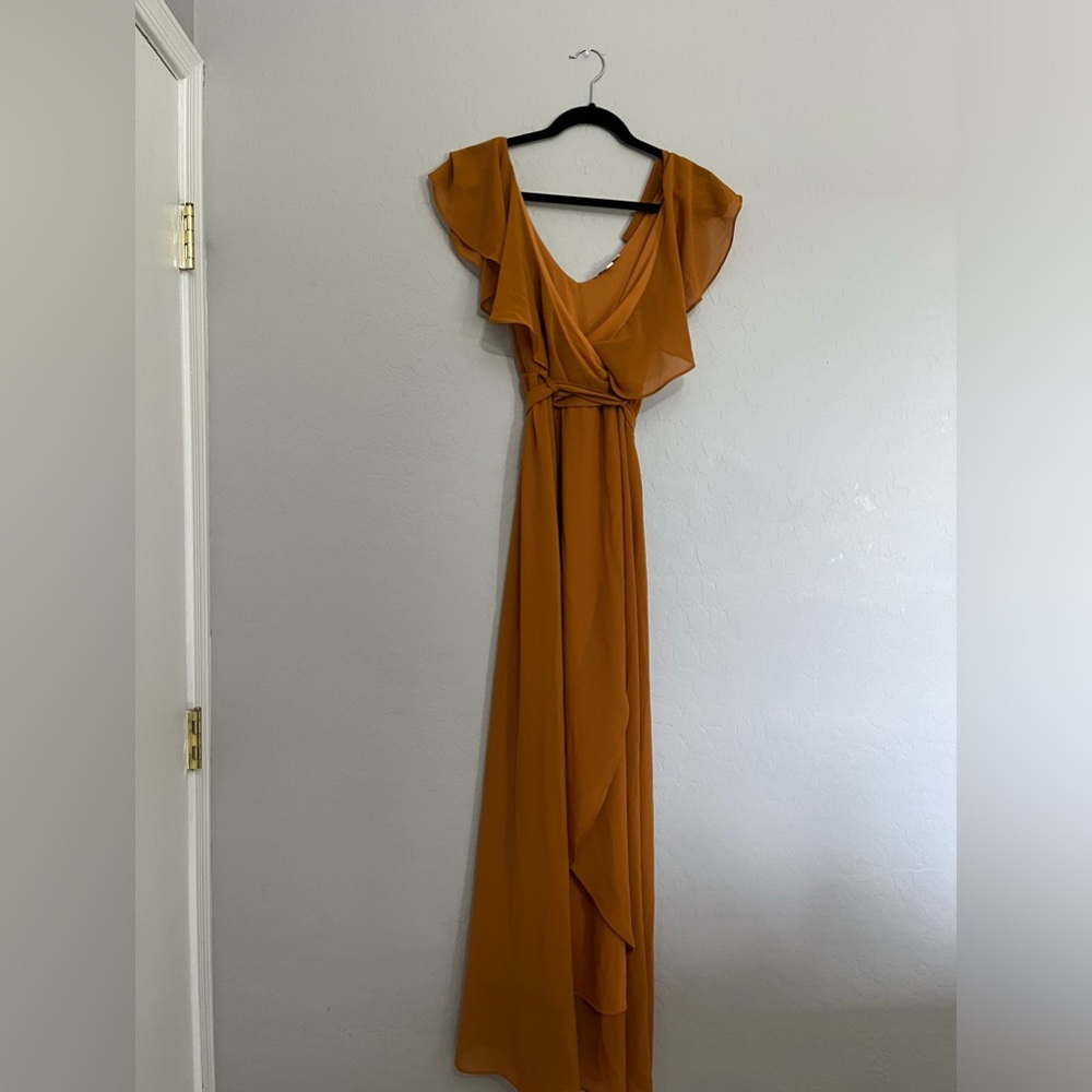 Katya Ruffle Maxi Dress size XS - bridesmaids dress /  Amber.